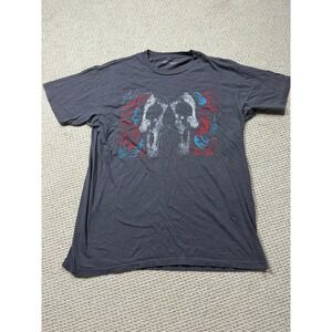 Deftones‎ Self Titled Album T-Shirt Mens XL Black Grunge Streetwear Skull Roses